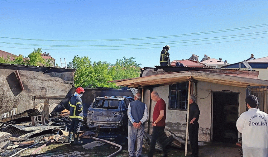 Komşuda korkutan yangın