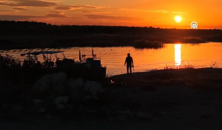 Battalgazi Feribot İskelesinde gün batımı büyüledi