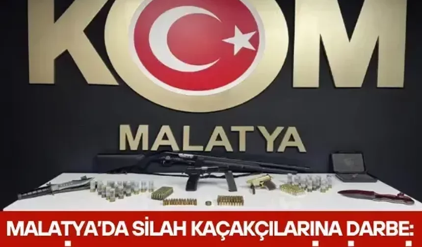 Malatya’da silah kaçakçılarına darbe: 4 silah ele geçirildi
