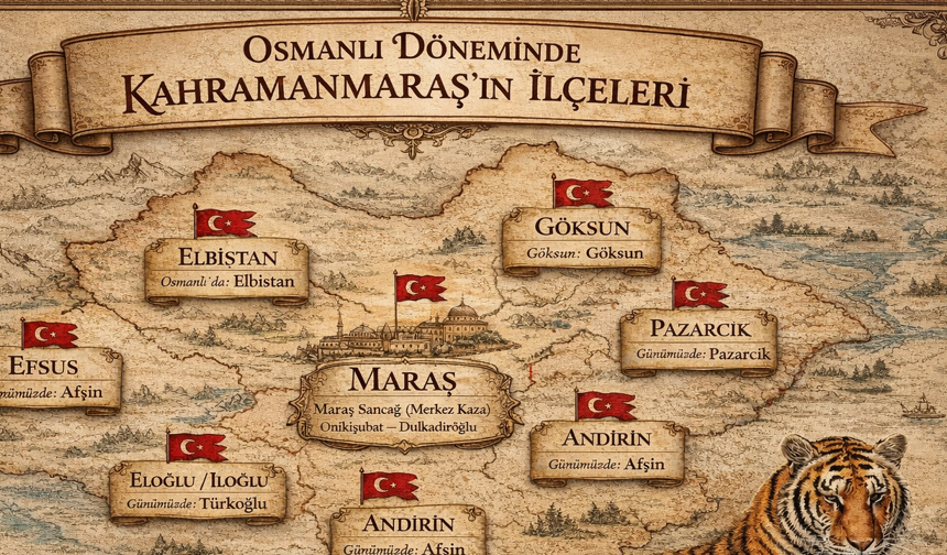 Osmanlı döneminde Kahramanmaraş’ta hangi ilçeler vardı?