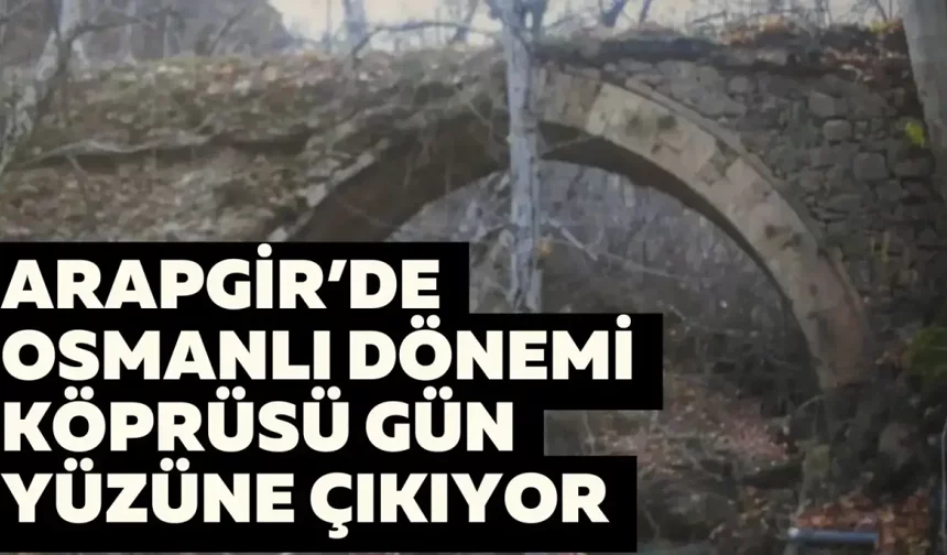 Arapgir’de Osmanlı dönemi köprüsü gün yüzüne çıkıyor