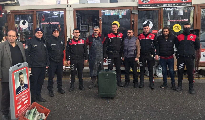 Esnaftan polise sürpriz kutlama: Şüpheli çanta ihbarı pastalı çıktı