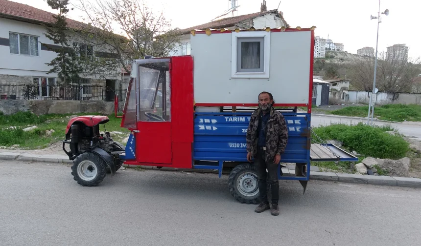 Malatya’da kiralık ev bulamayınca “yürüyen daire” yaptı