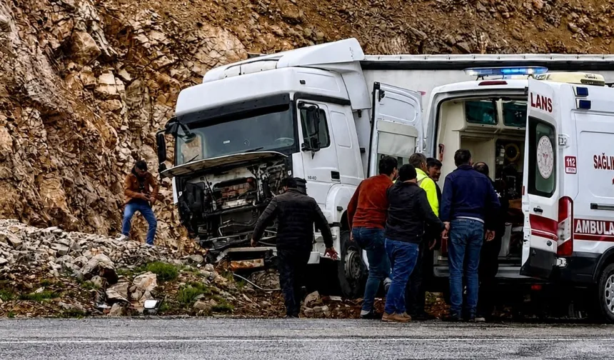 Doğanşehir'de TIR yoldan çıktı: 1 yaralı