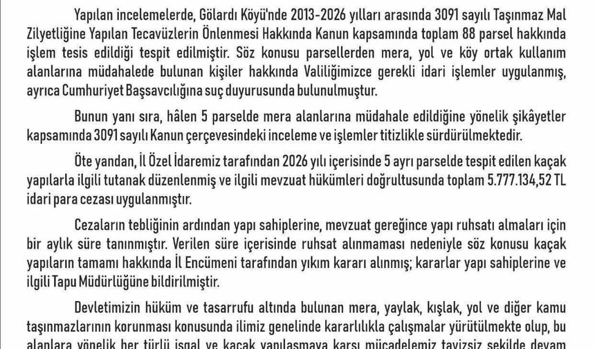 Elazığ Valiliğinden kaçak yapı için kesin talimat: Süre bitti, tamamı yıkılıyor!