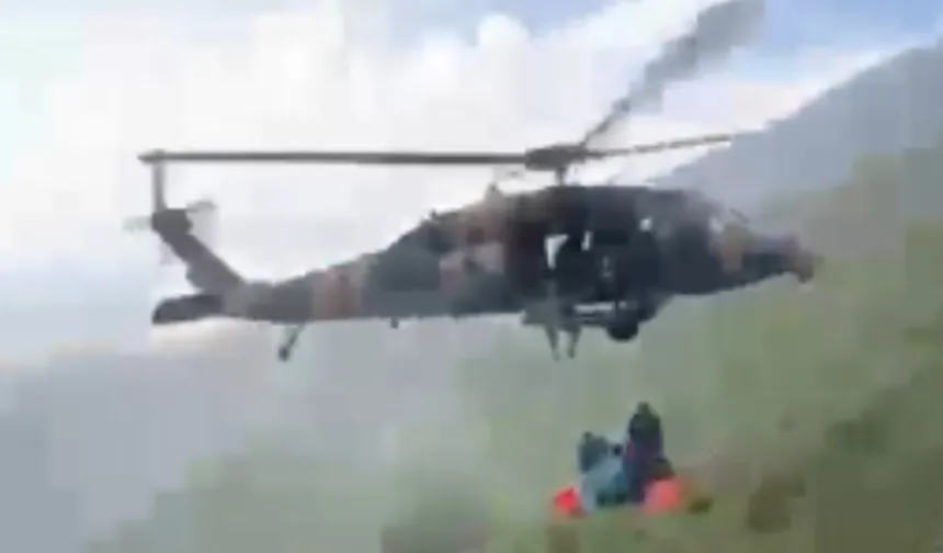 Beydağı’nda mantar toplarken kalp krizi geçiren şahsa askeri helikopter yetişti