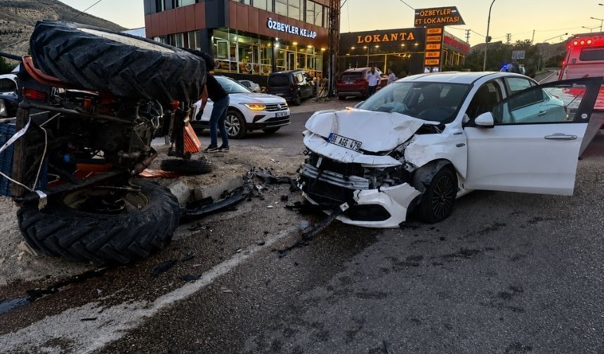Darende'de korkutan kaza! O kavşak yine savaş alanına döndü