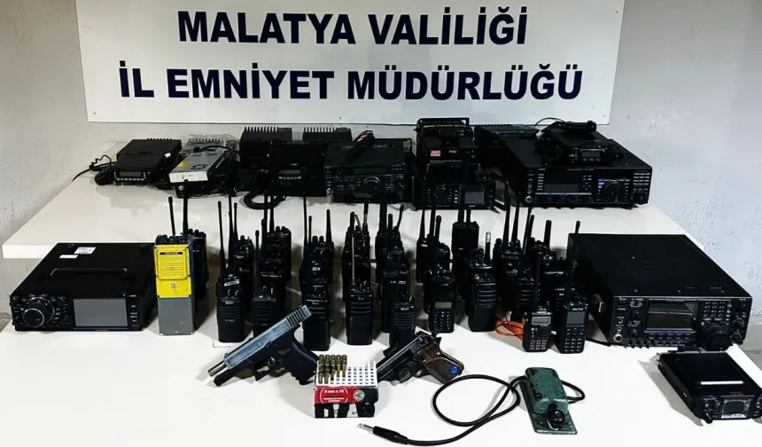 Malatya’da telsizle polis frekansını dinleyen şebeke çökertildi