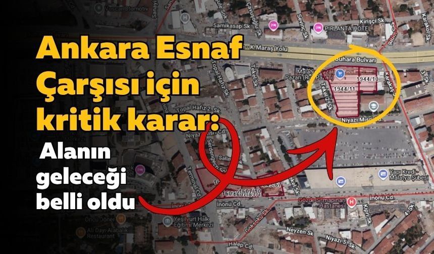 Ankara Esnaf Çarşısı için kritik karar: Alanın geleceği belli oldu