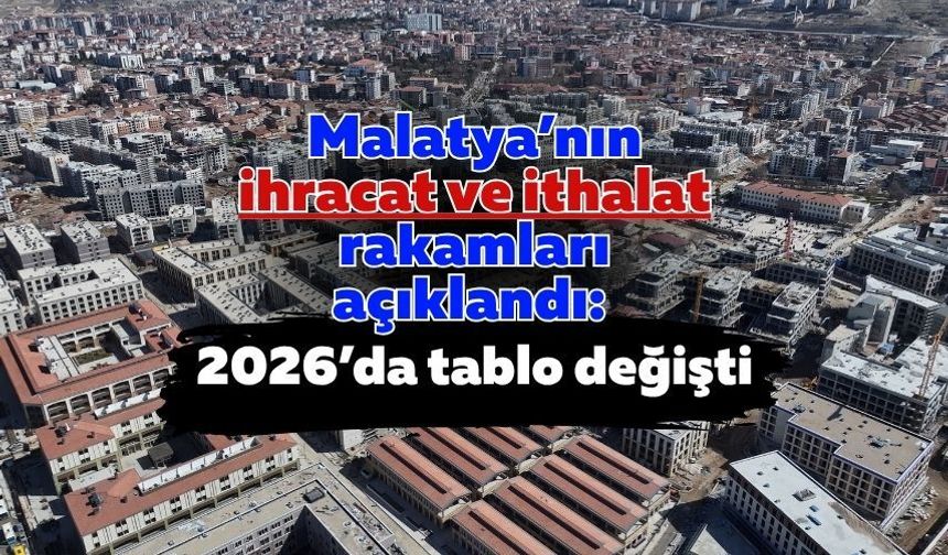 Malatya’nın ihracat ve ithalat rakamları açıklandı: 2026’da tablo değişti