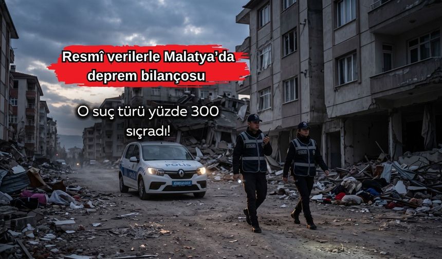 Resmî verilerle Malatya’da deprem bilançosu: O suç türü yüzde 300 sıçradı!