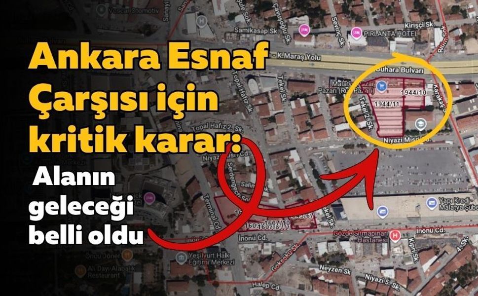 Ankara Esnaf Çarşısı için kritik karar: Alanın geleceği belli oldu