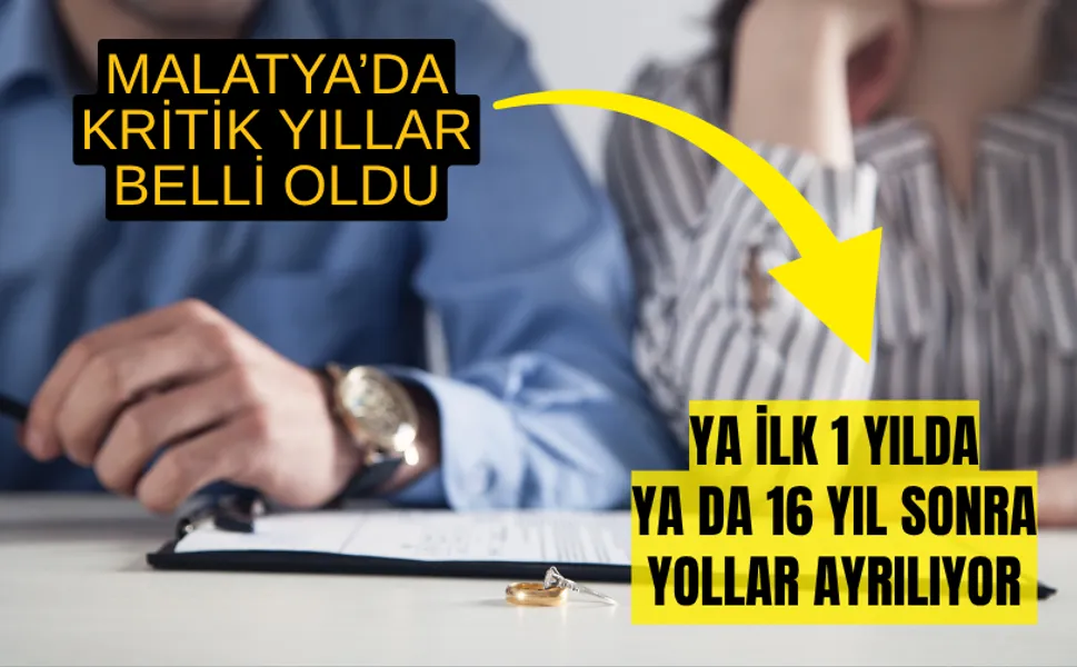 Malatya’da kritik yıllar belli oldu: Ya ilk 1 yılda ya da 16 yıl sonra yollar ayrılıyor